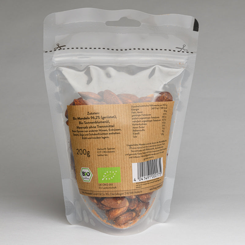 Bio Mandeln natur geröstet und gesalzen