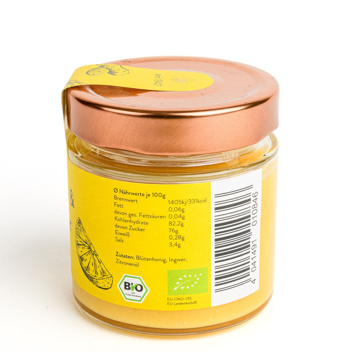 Bio Zitrone und Ingwer im Blütenhonig