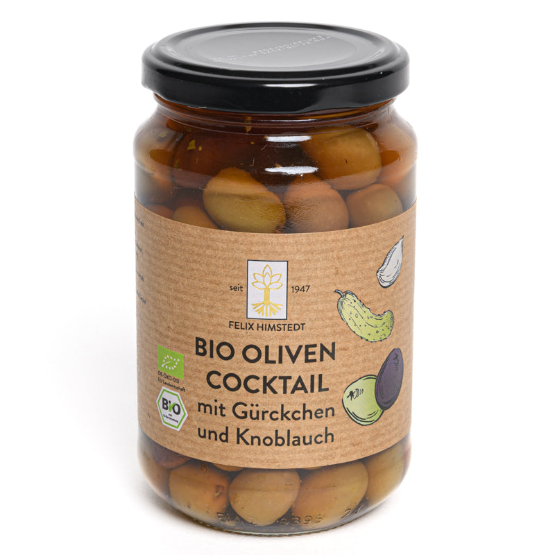 Bio Oliven Cocktail mit Gürkchen