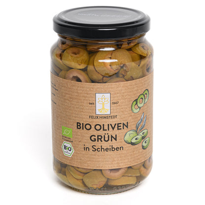 Bio Oliven in Scheiben grün