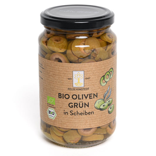 Bio Oliven in Scheiben grün