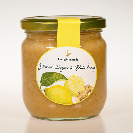 Zitrone und Ingwer in Blütenhonig 500g