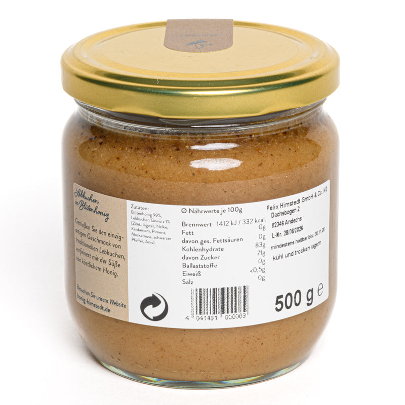 Lebkuchen in Blütenhonig 500g