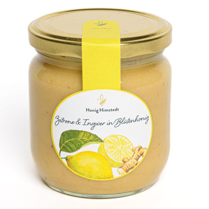 Zitrone und Ingwer in Blütenhonig 500g